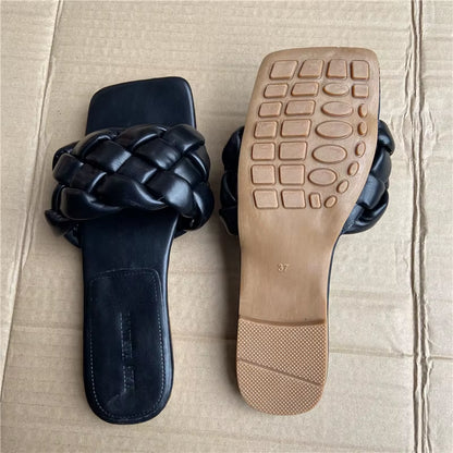 2023 Women's Luxury High Heel Slides - 7cm Mules and Summer Sandals - Stylish Blue Fashion Footwear